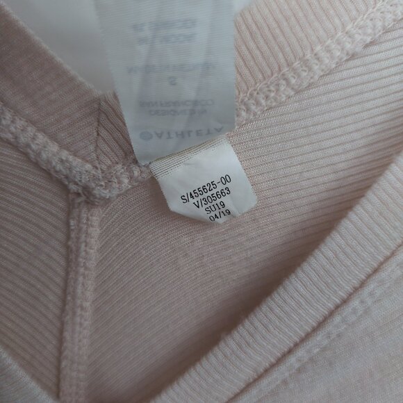 Athleta Natarit Twist Back Top Pink Sleeveless V-Neck Yoga Lounge Tee Small - Picture 11 of 11